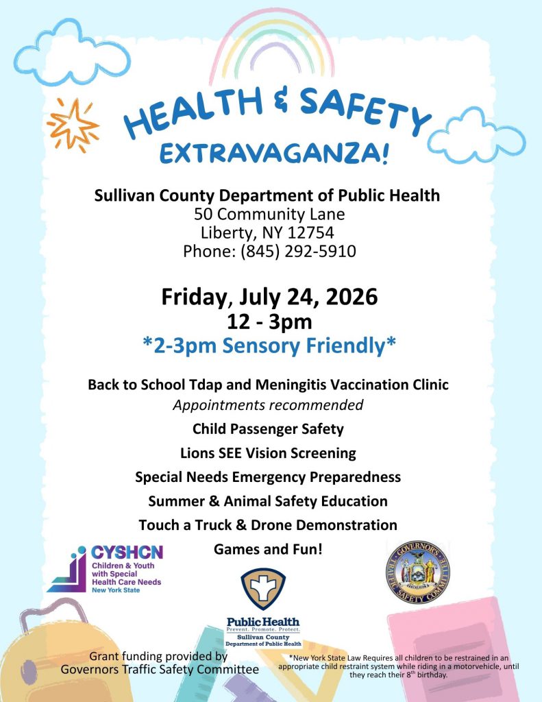 Sullivan County Dept. of Health -Health & Safety Extravaganza
