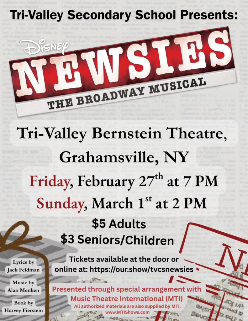 Secondary School Theater Club Presents Newsies
