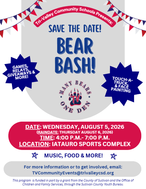 2026 Bear Bash Save the Date Flyer