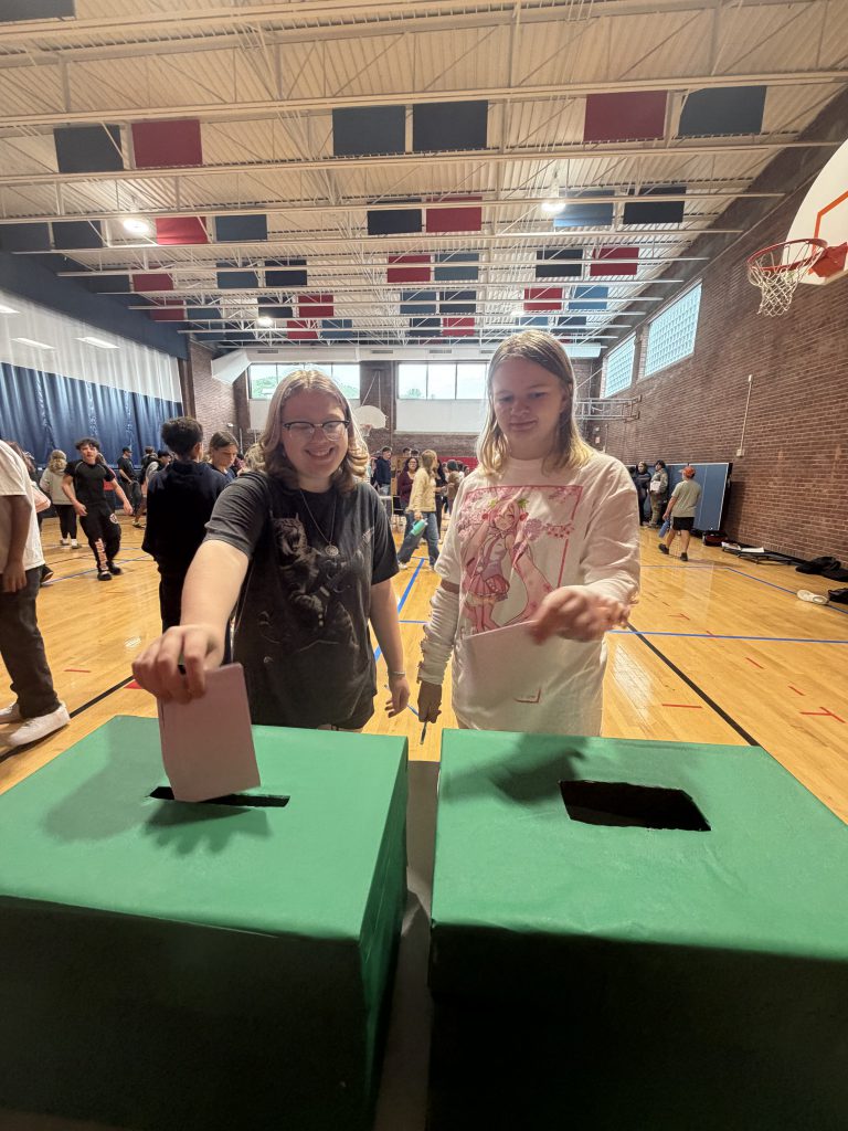 Students participate in the volunteer fair at the Constitution Day celebration