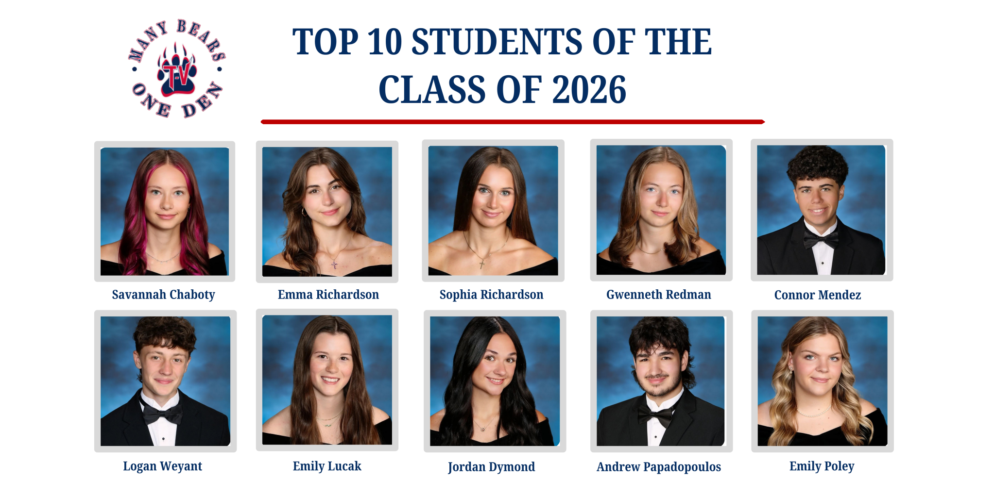 Celebrating the Top 10 of the Class of 2026 - Tri-Valley Central School ...