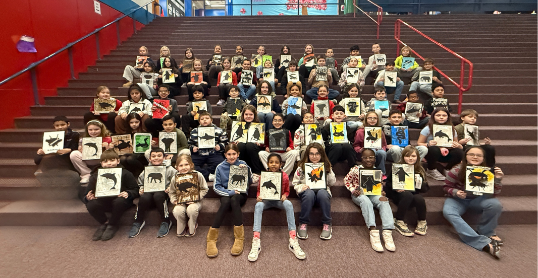 4th Grade Animal Book Covers Project Group Photo